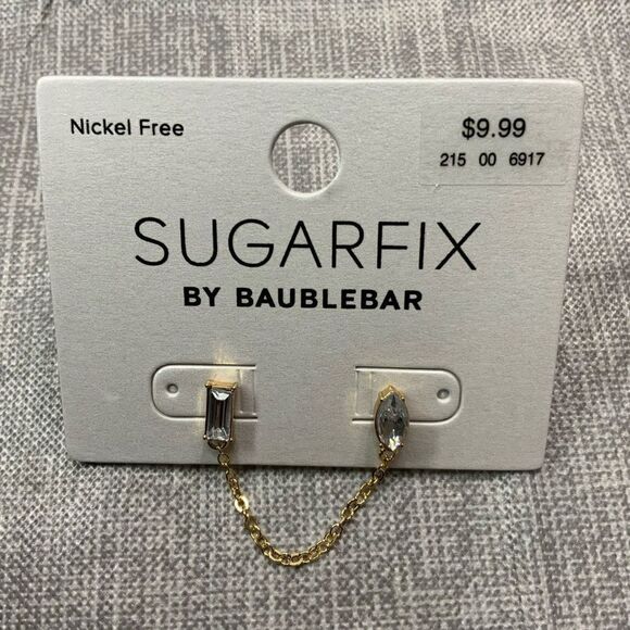 SUGARFIX by BaubleBar Crystal Link Earring Chain - Picture 2 of 8